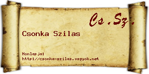 Csonka Szilas névjegykártya